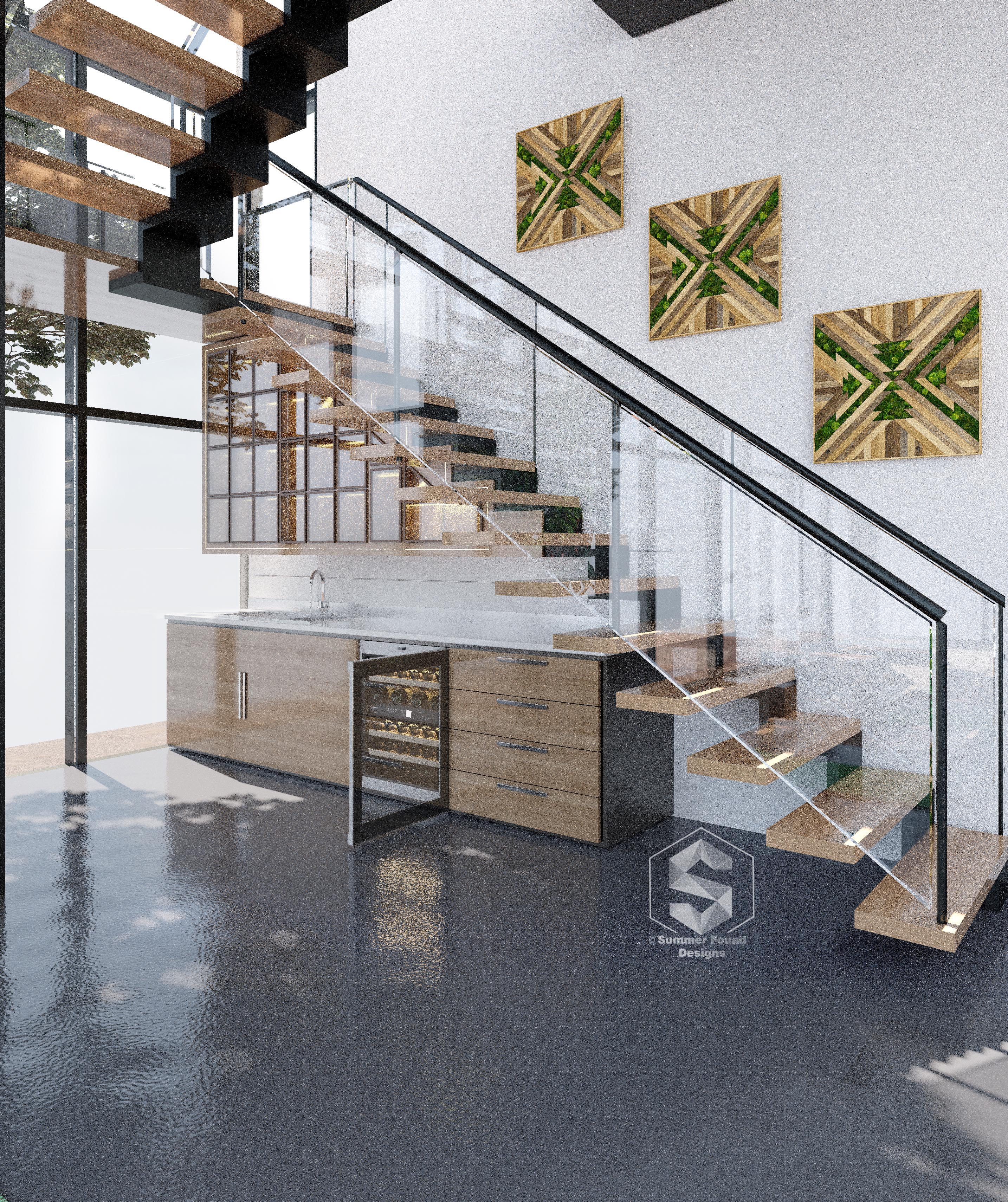 Industrial styled Annex attached to villa-8