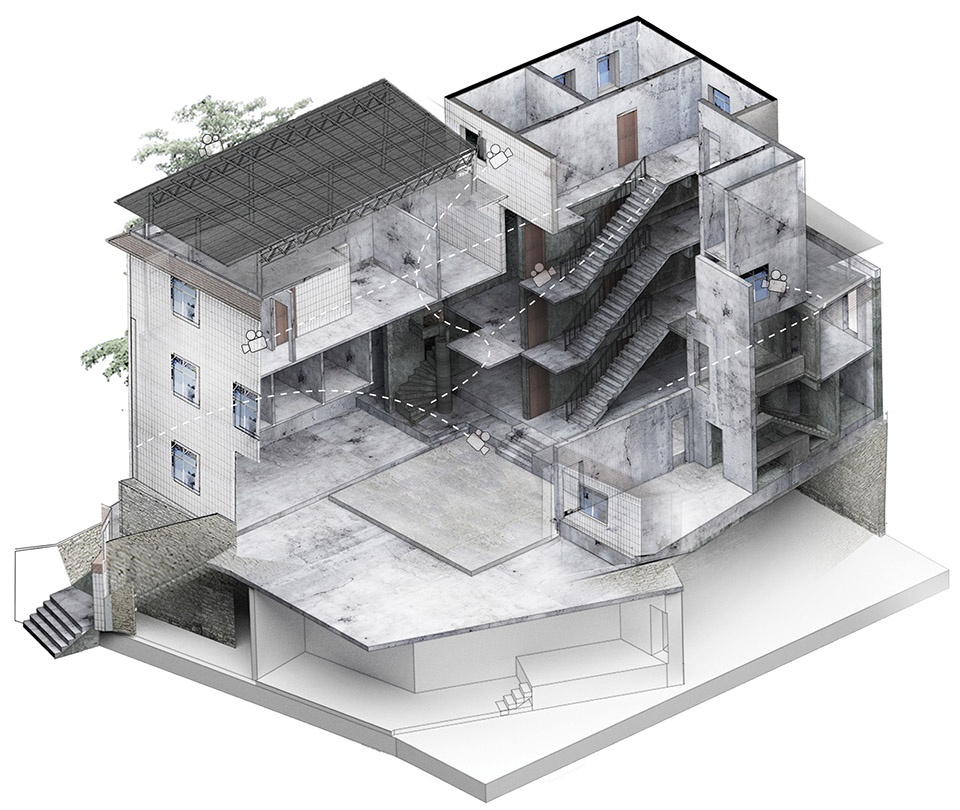 重庆南山“塔可夫斯基式”住宅 | 雾中桥梁的魔幻建筑体验-49