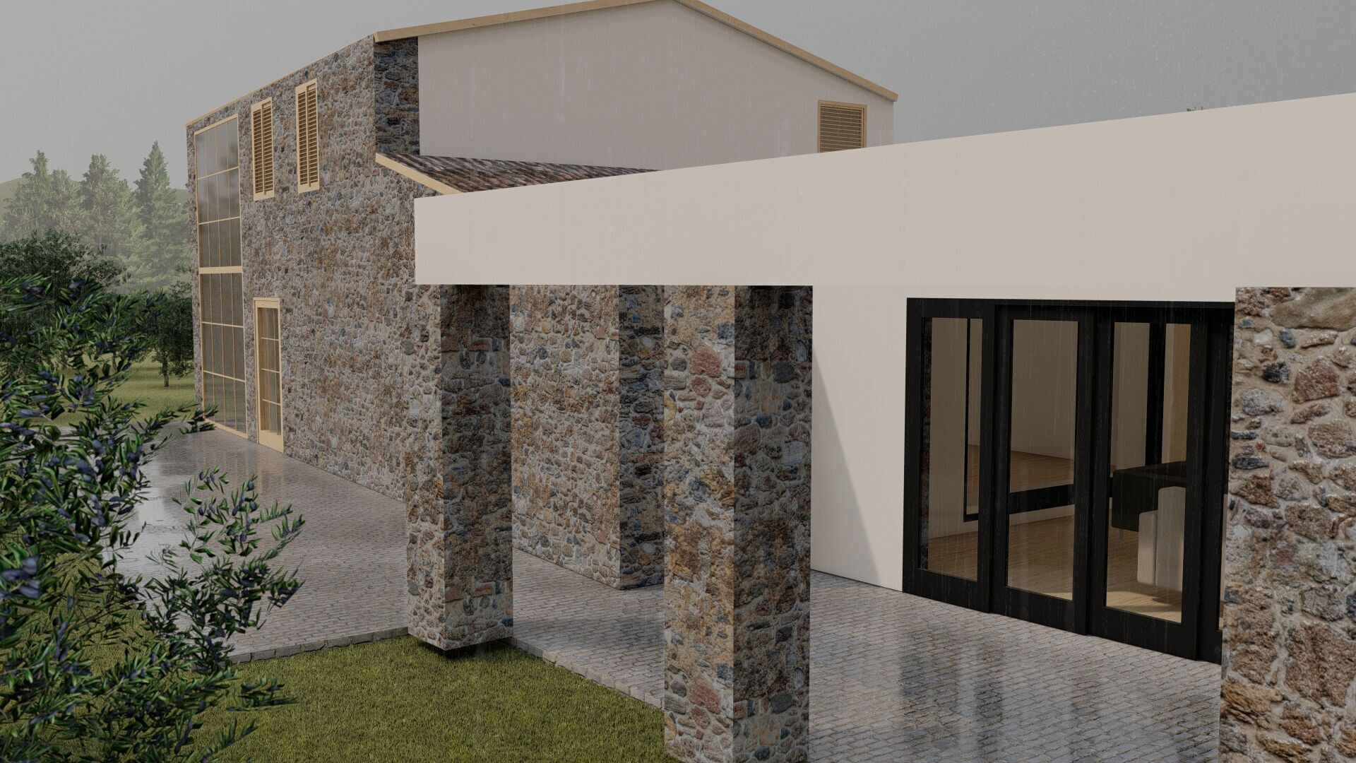 Gli Olivi 现代农场住宅设计丨意大利奥里斯塔诺丨TCNTaller César Núñez-12