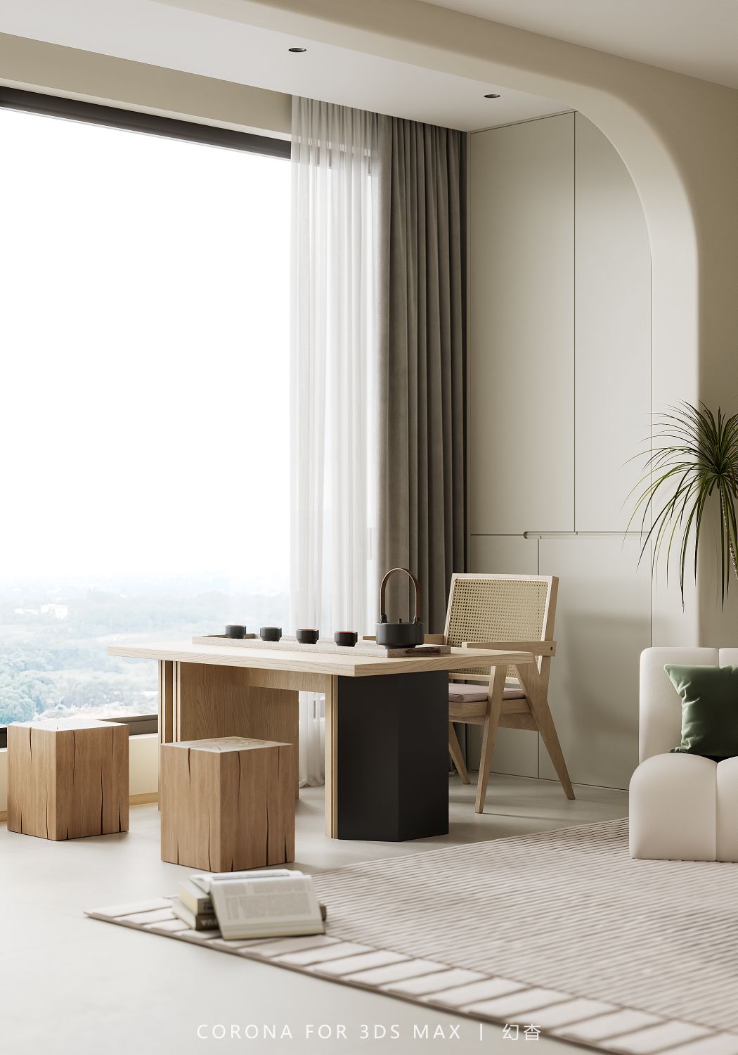 现代奶油原木-4