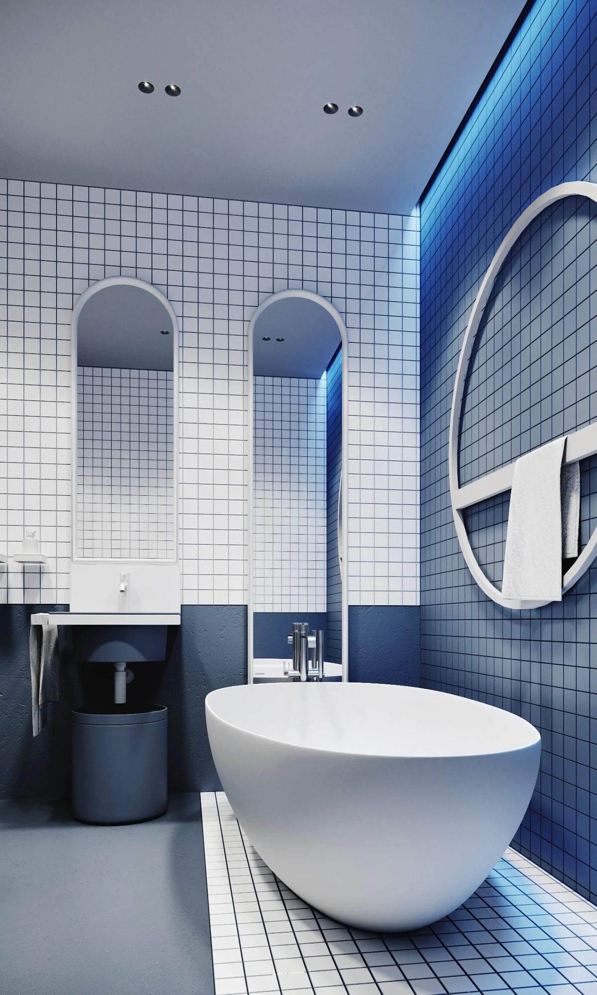 基辅黑白灰禁欲系家居,Anastasiia Reznichenko 现代设计典范-46