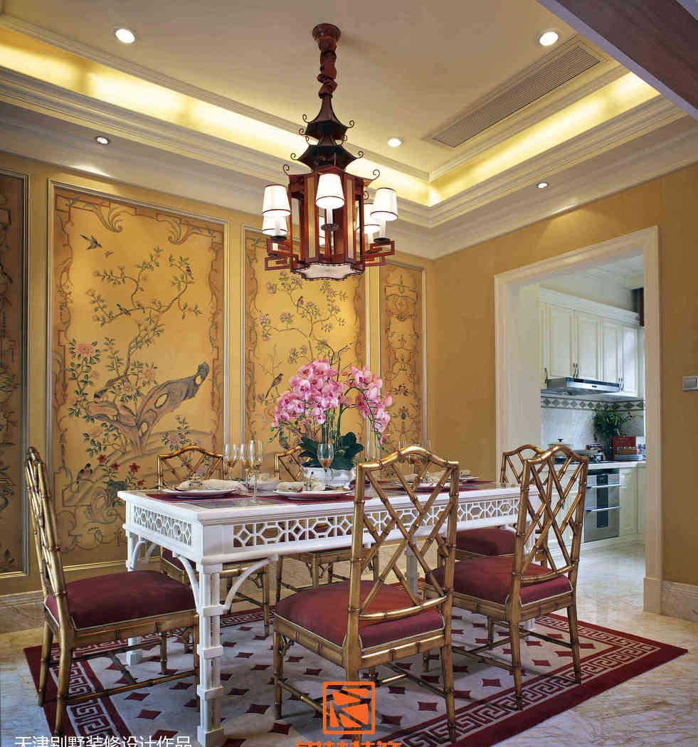 天津别墅新东方装饰主义风格设计案例解析-4