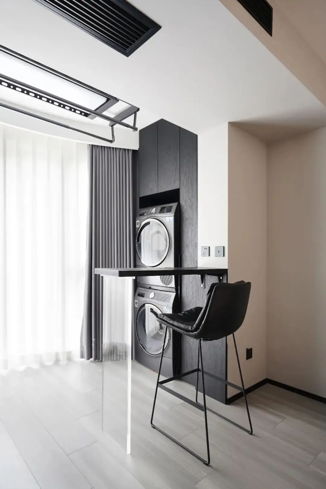 珠海100㎡极简三居，11万全包，黑白灰的魔力，装出高级感-44