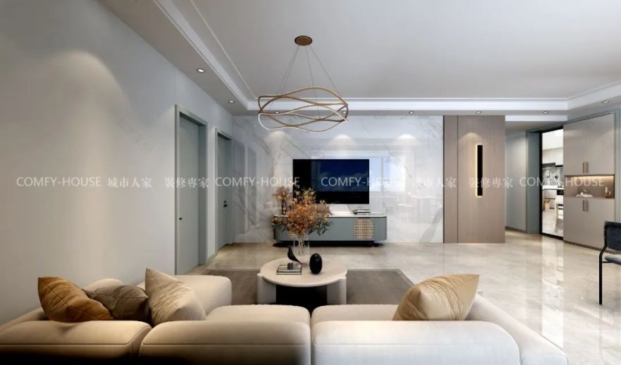 现代风格住宅室内设计丨城市人家-1