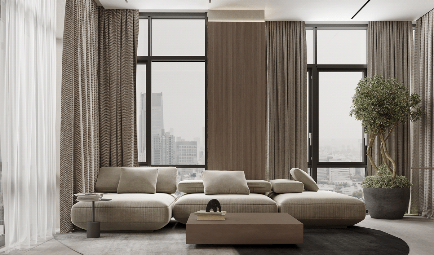 现代质感空间，暖木色系！-0