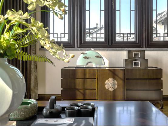 绿装案例鉴赏丨步入新中式的心灵后花园-27