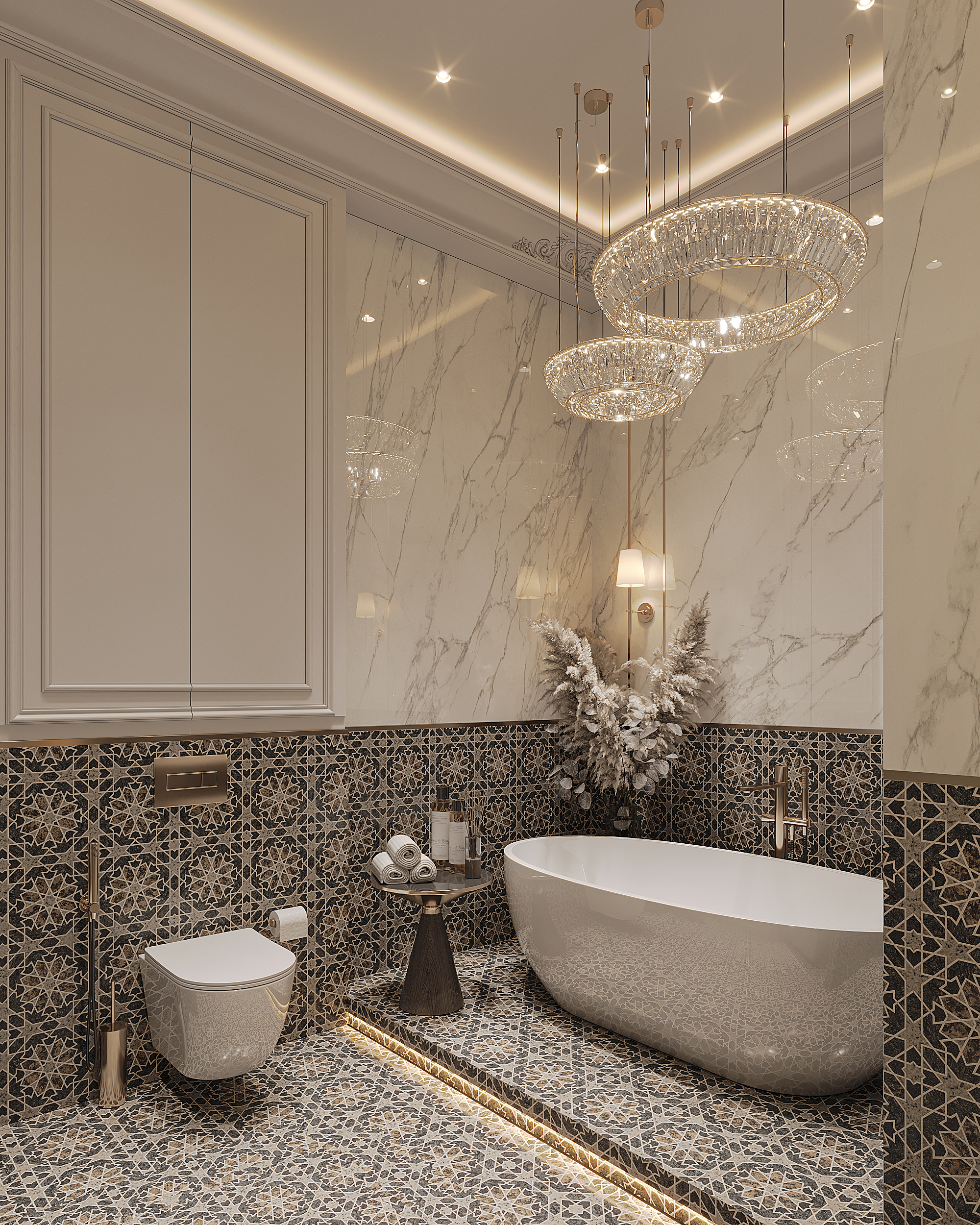 Luxury bathroom in neoclassical style-6
