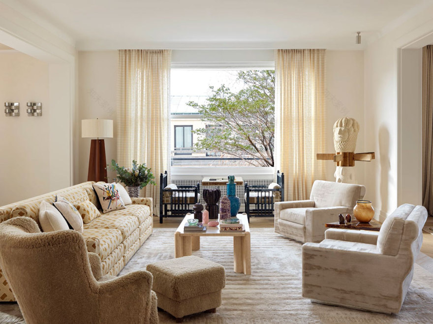 现代巴黎公寓设计中的温暖装饰艺术风格-7