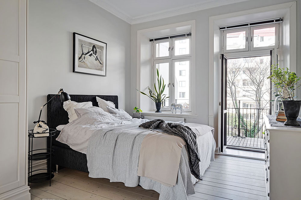 北欧风格公寓的彩色厨房设计-23