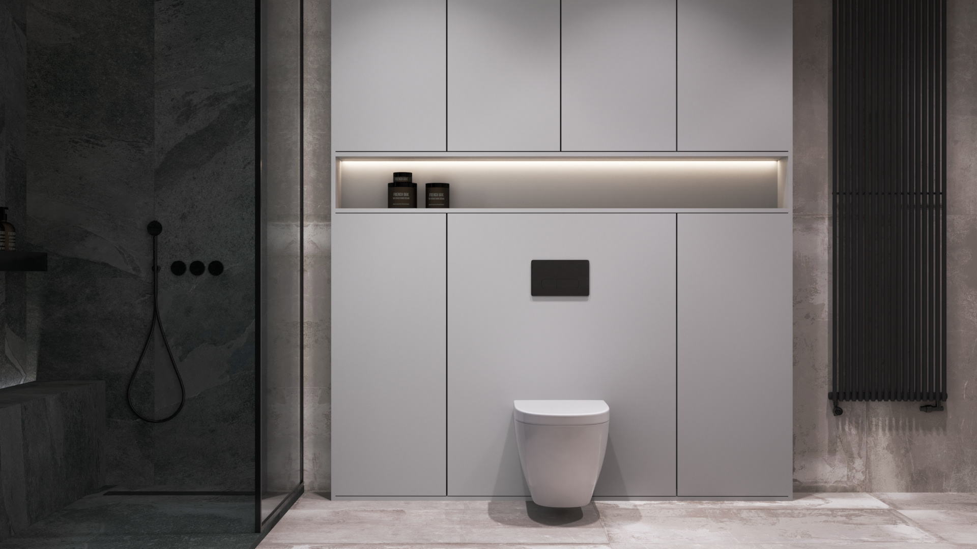 简约灰调子大空间设计-29