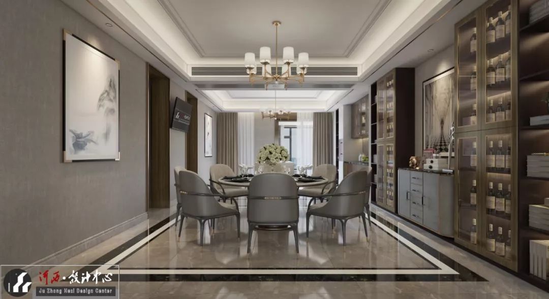 现代轻奢450㎡丨黎凡：以别样的设计，造就精致空间！-18