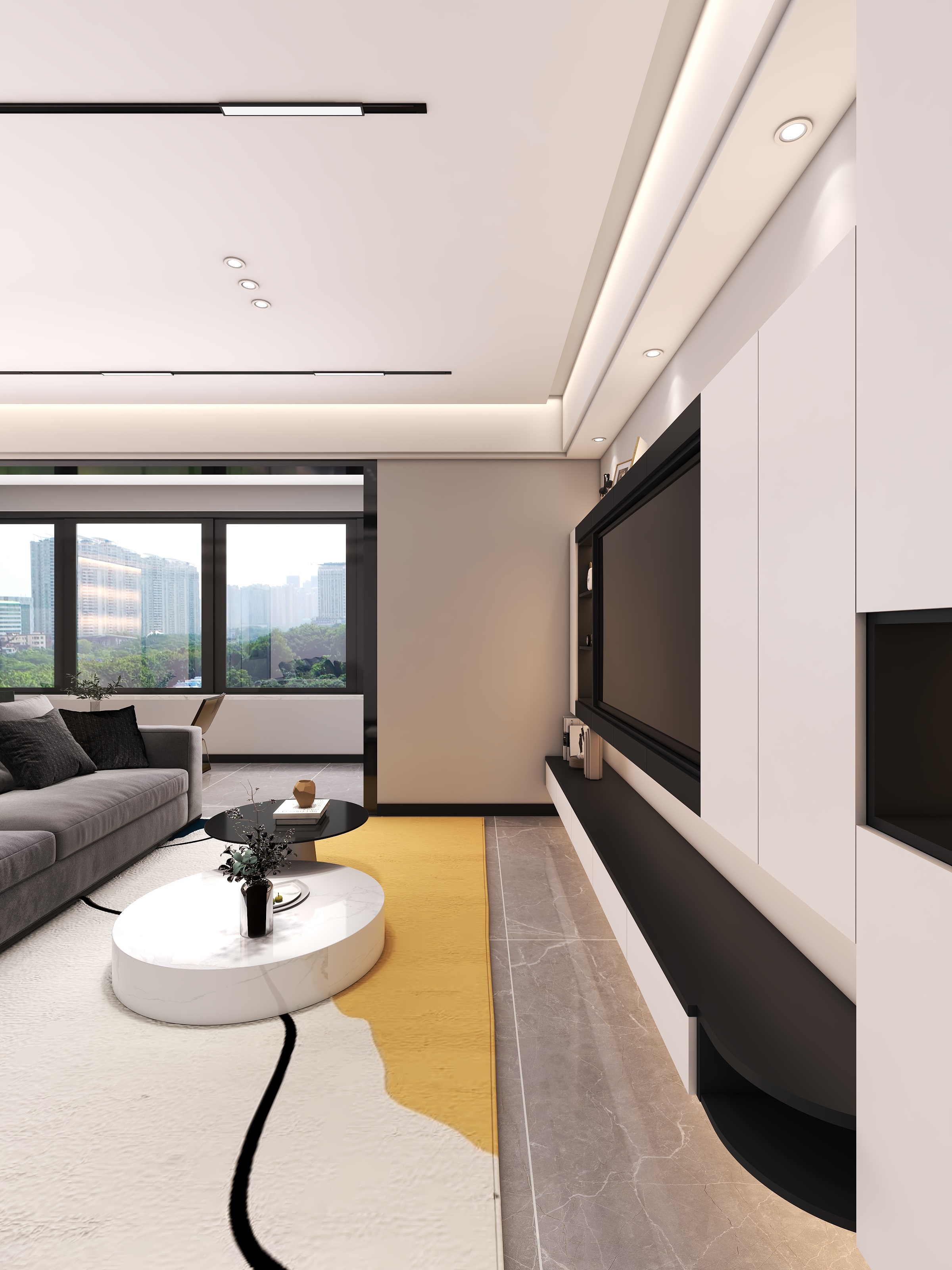 四川成都华府悦璟（114平方现代简约三居室）-4