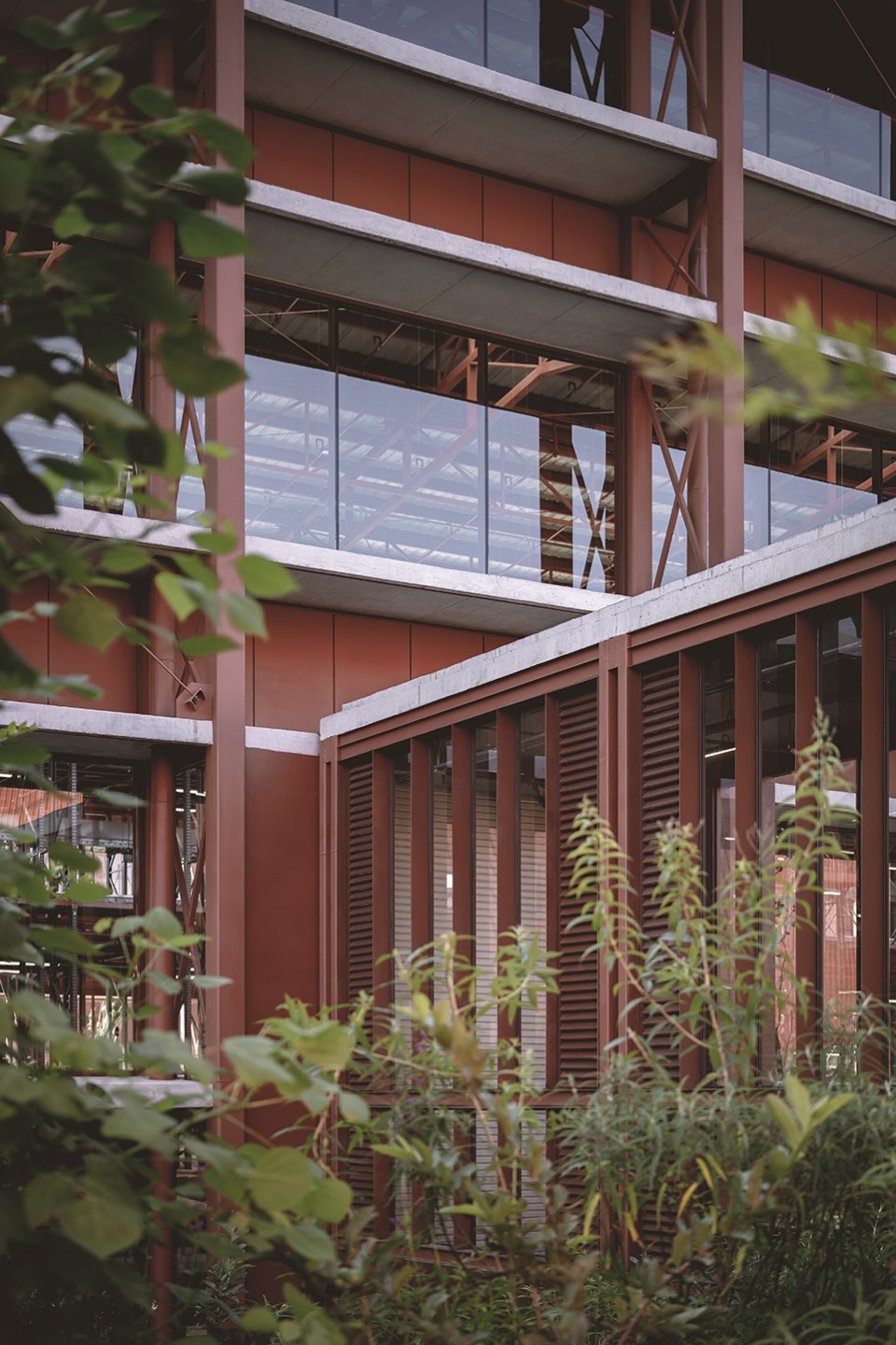 墨西哥 CBG 园区 | 钢筋混凝土与绿色花园的工业风范-45