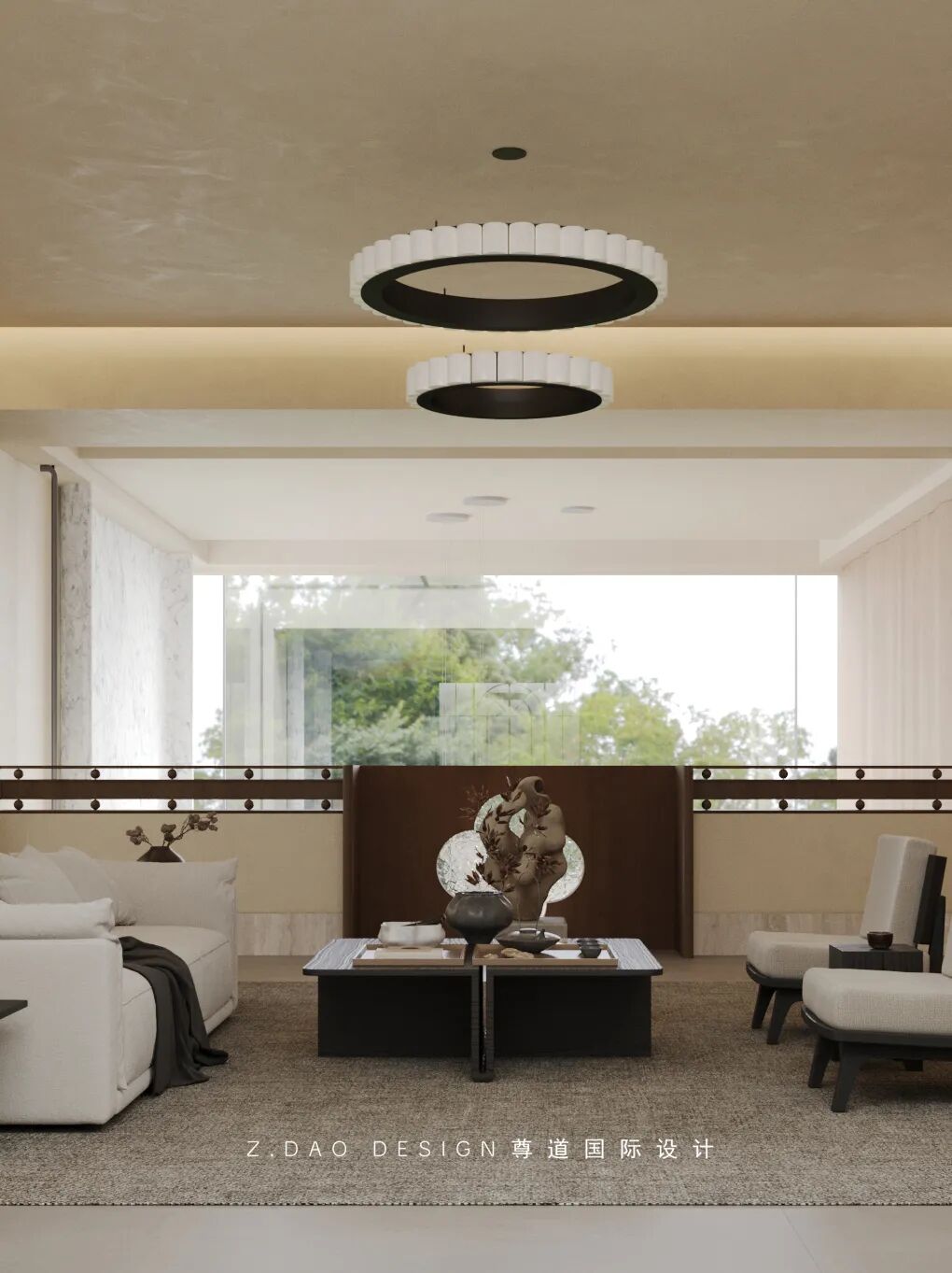 尊道新作|合肥『文一·塘溪津门』1000㎡折衷主义别墅，专治豪宅审美疲劳。-195