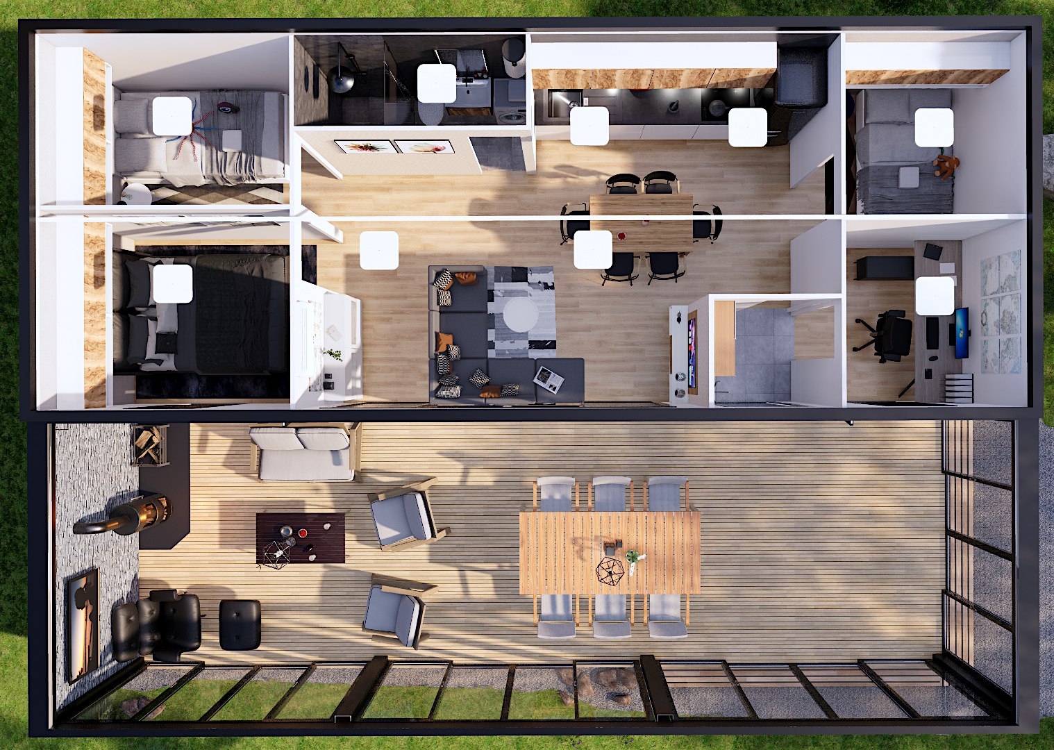 Mobilna/ Počitniška Hiška z Zimskim Vrtom K47-6