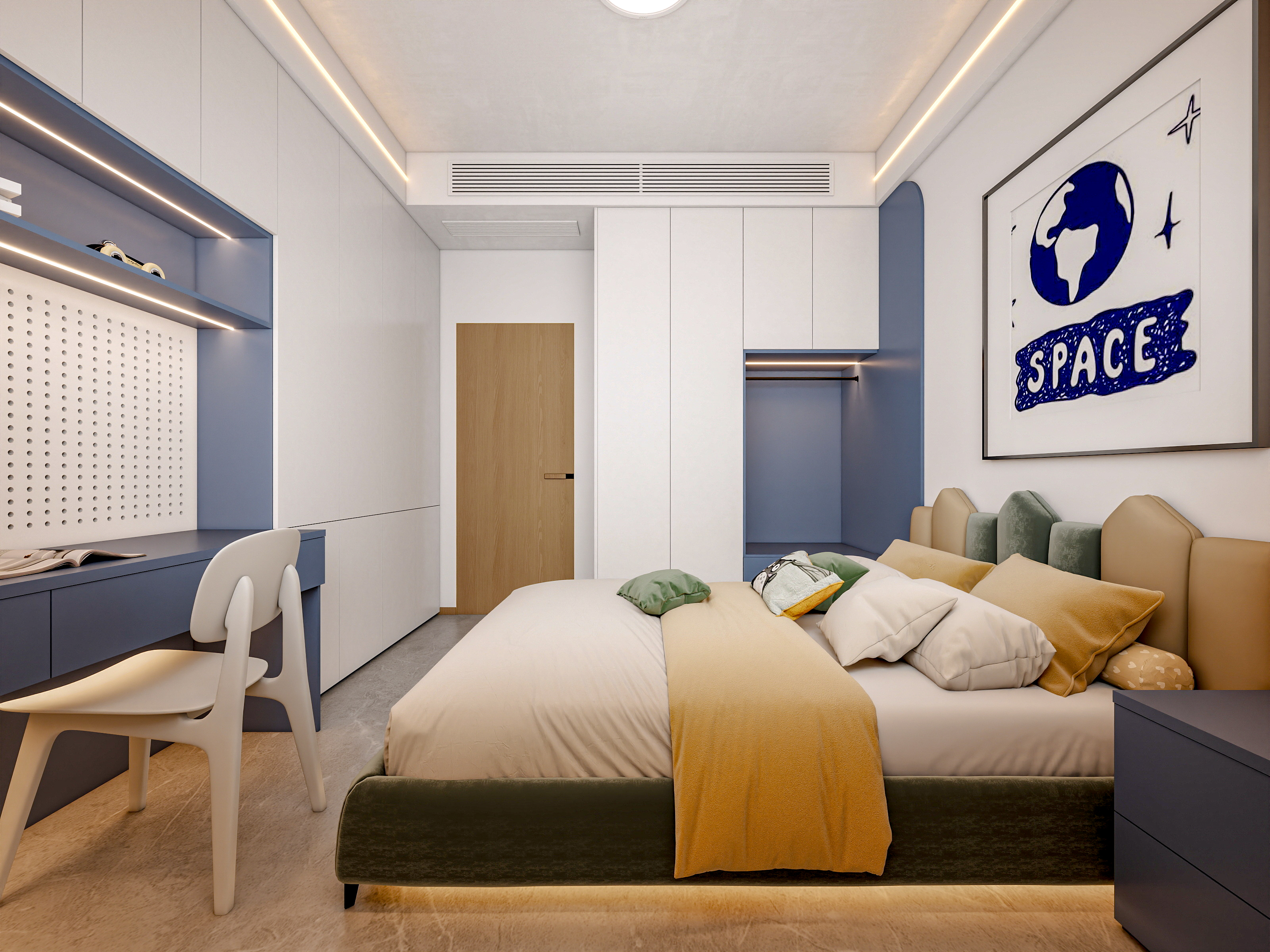 新疆乌鲁木齐绿景苑（87平方现代简约三居室）-35