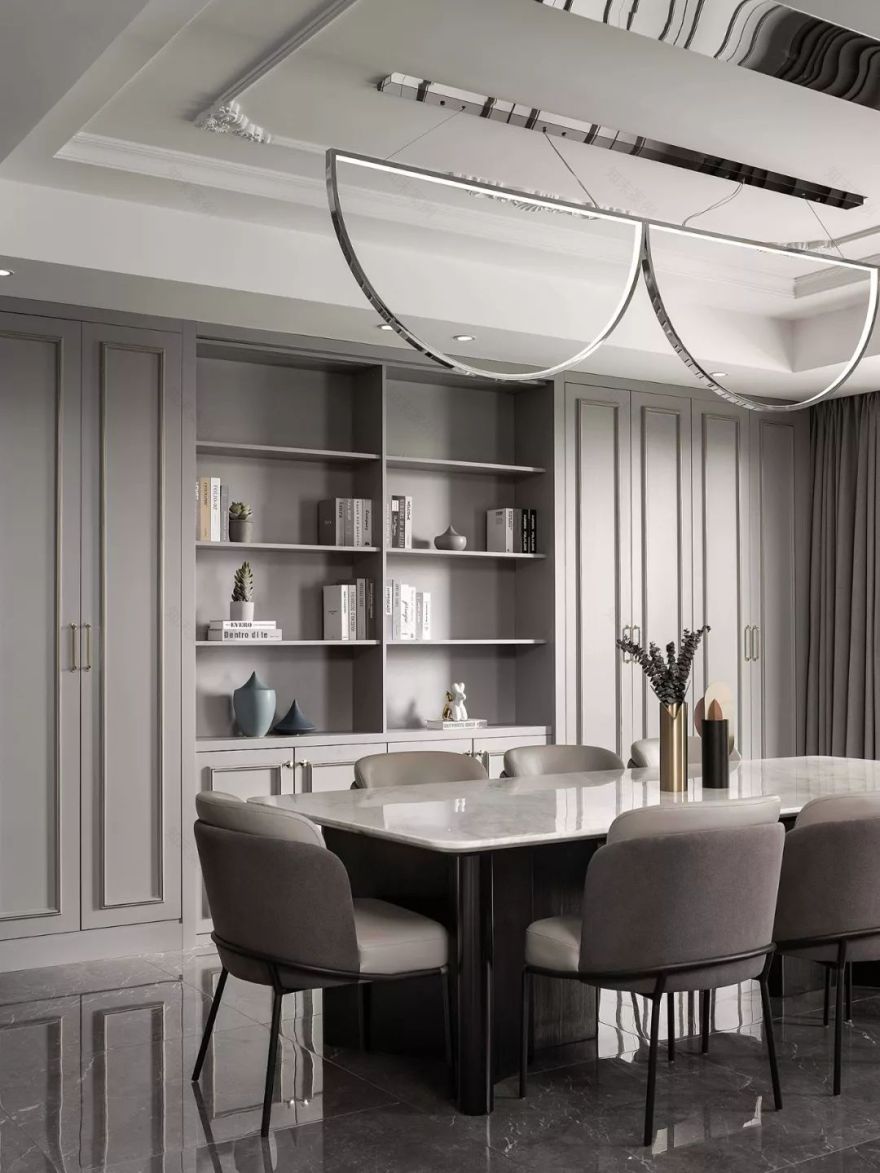 法式轻奢叠拼别墅,中性色的高级格调!-11