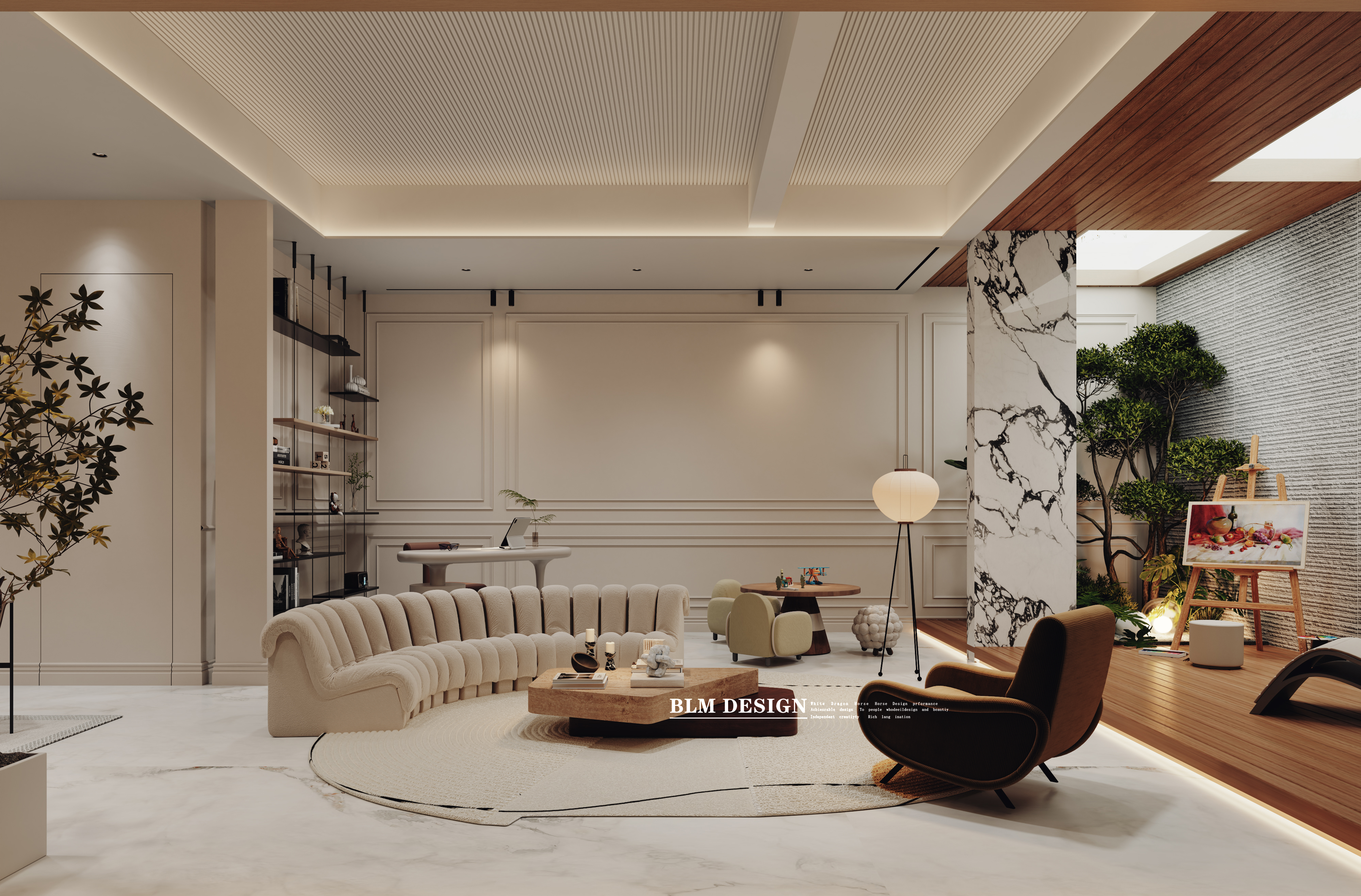 美式别墅-白龙马效果图-5