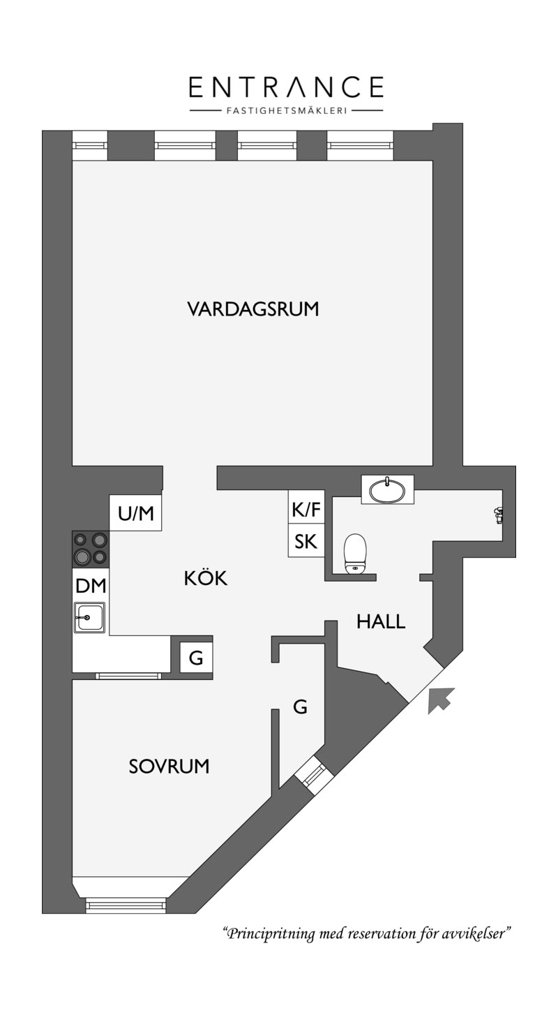 温馨灰褐，穿越式厨房与迷你卧室 | 哥德堡小公寓设计-28