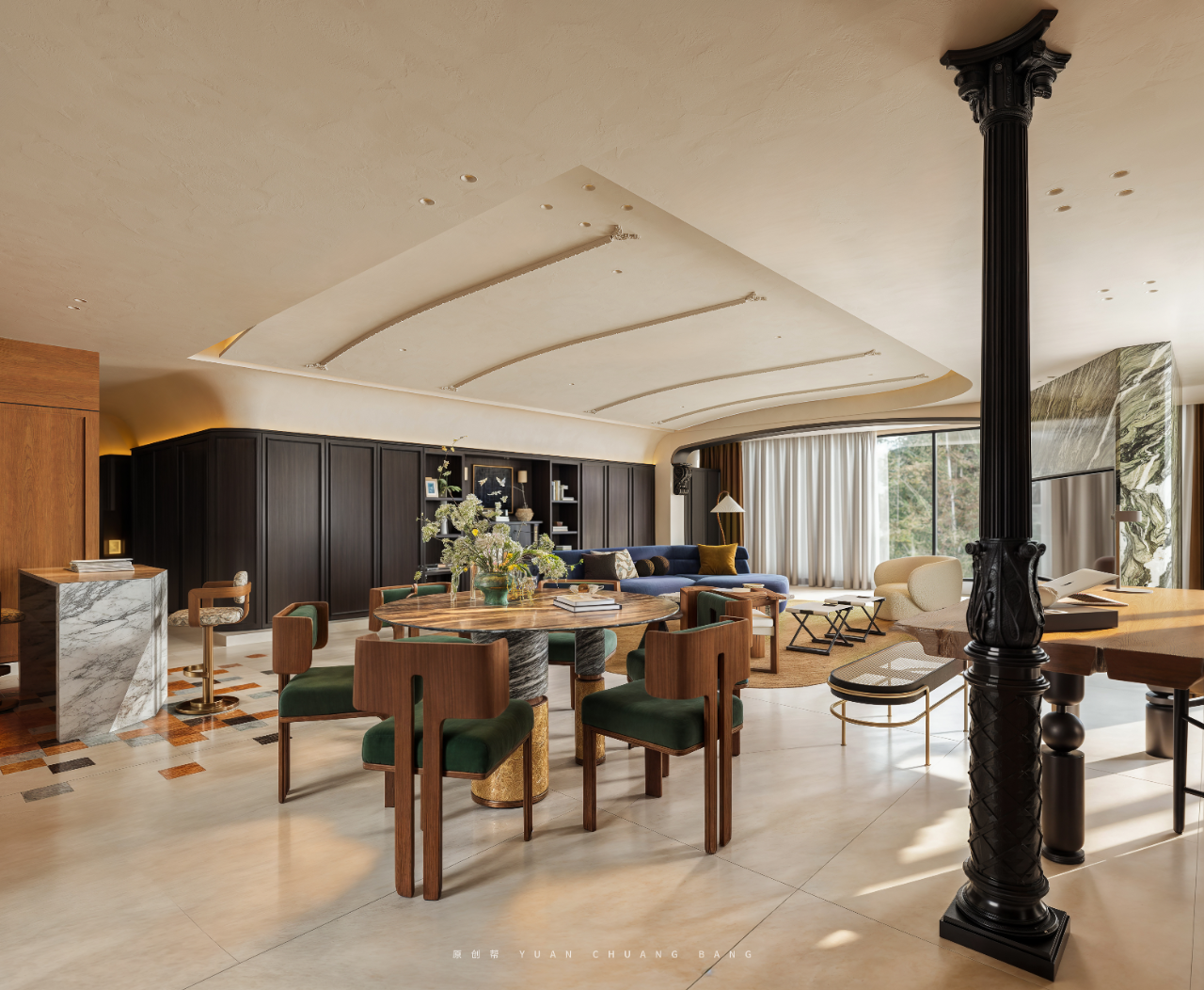 左岸墨绿丨晨轩艺术设计-34