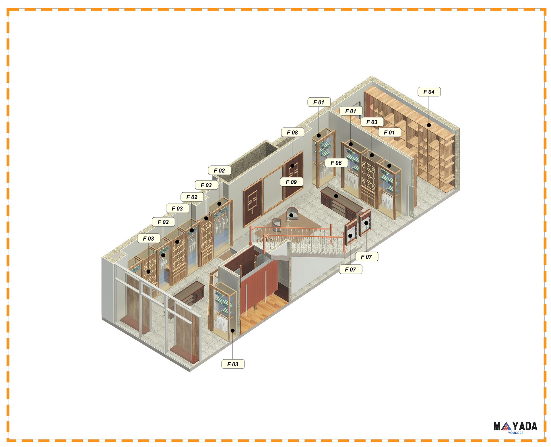 画廊室内设计丨Revit Skills and Technicality-11