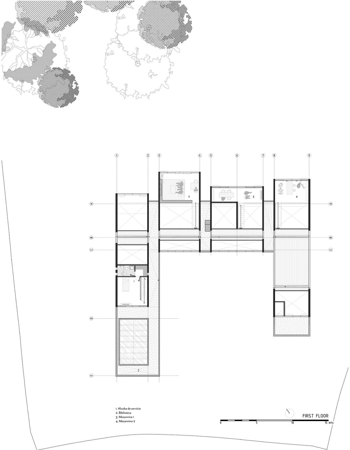 直棱直角的美好——开放可达的天井伴着散落一屋的阳光-16