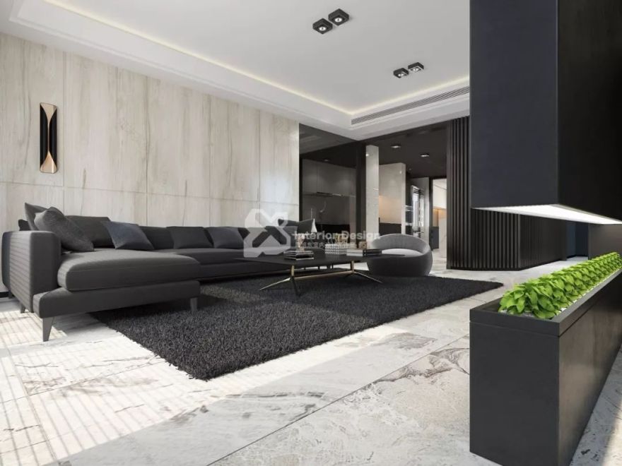 黑白极简,打造 330㎡顶层复式梦空间-49