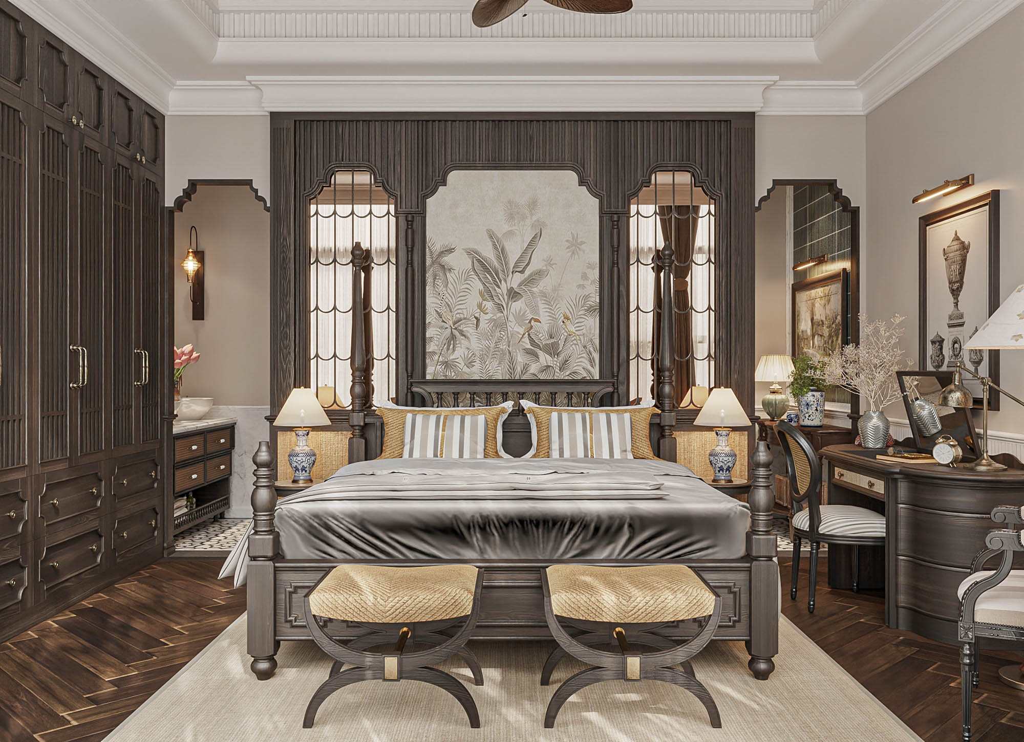 INDOCHINE 主卧丨越南河内-7