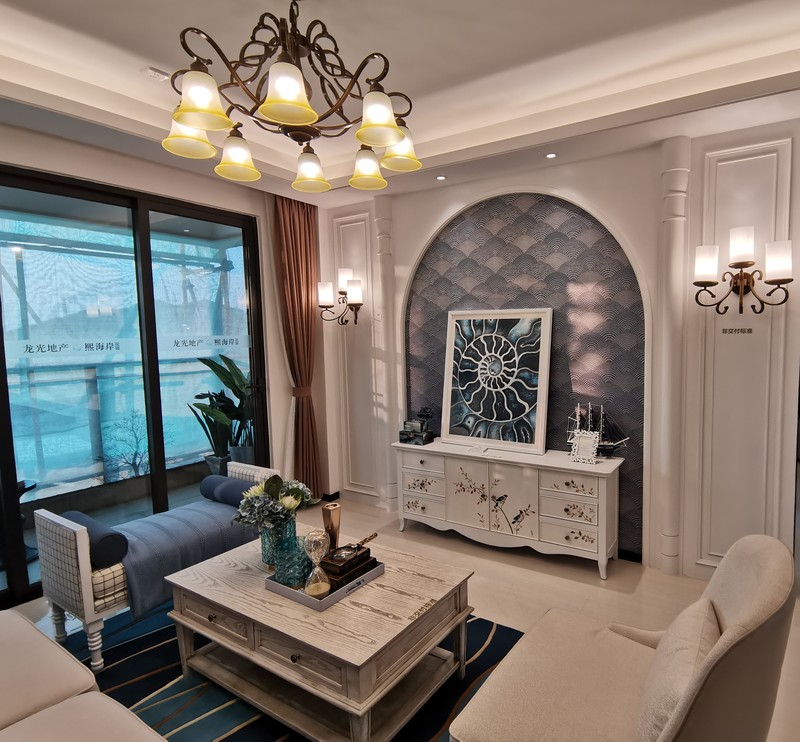 汕头龙光熙海岸C户型地中海风格样板房设计-1