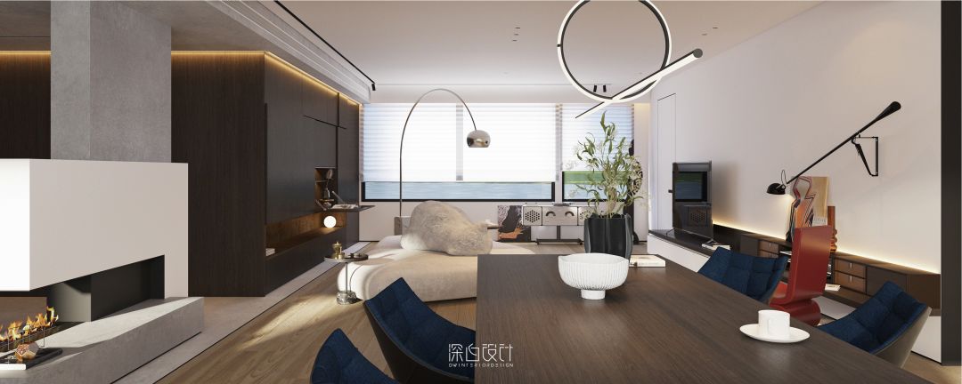 融合自然与居住的现代混搭跃层住宅丨深白设计-31