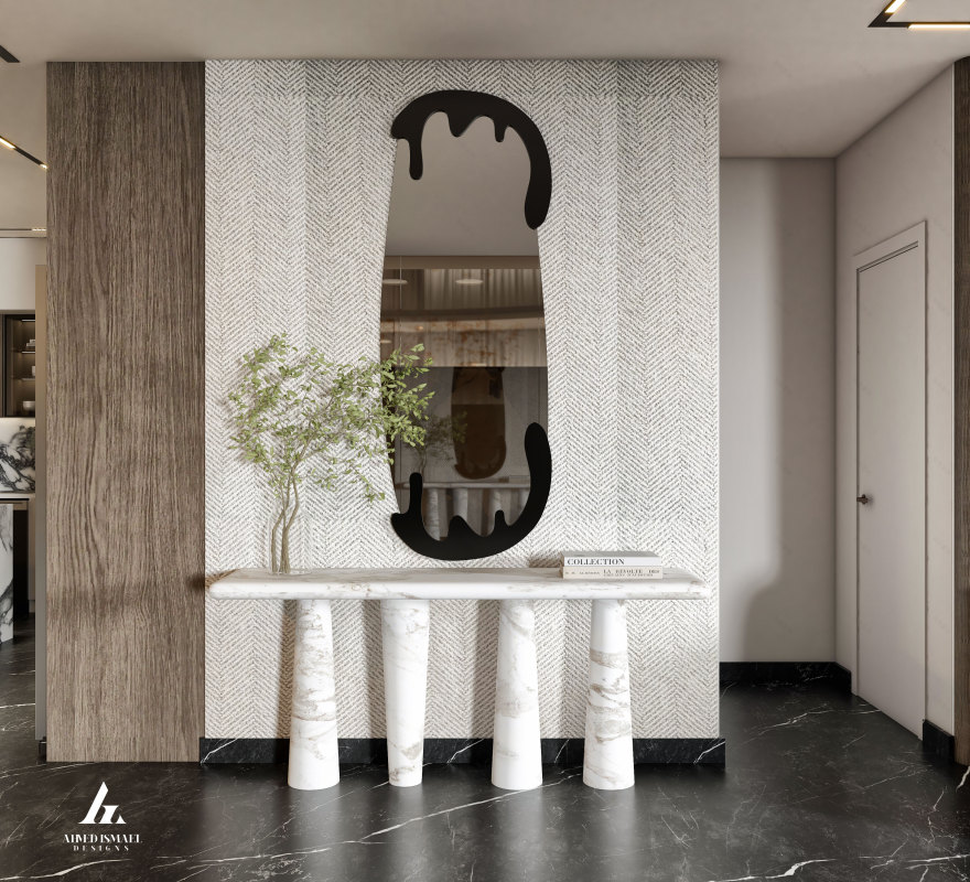 奢华现代接待区设计丨@ahmedismail_designs-14