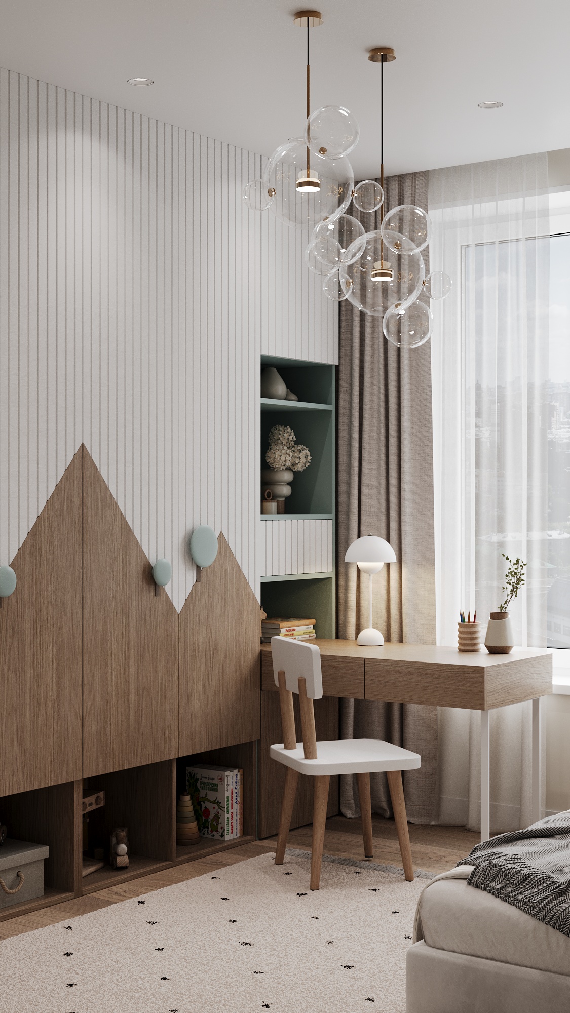 莫斯科 ЖК Аквилон Митино 儿童房室内设计丨俄罗斯莫斯科丨Елена Аксёнова,Elena Aksenova-10