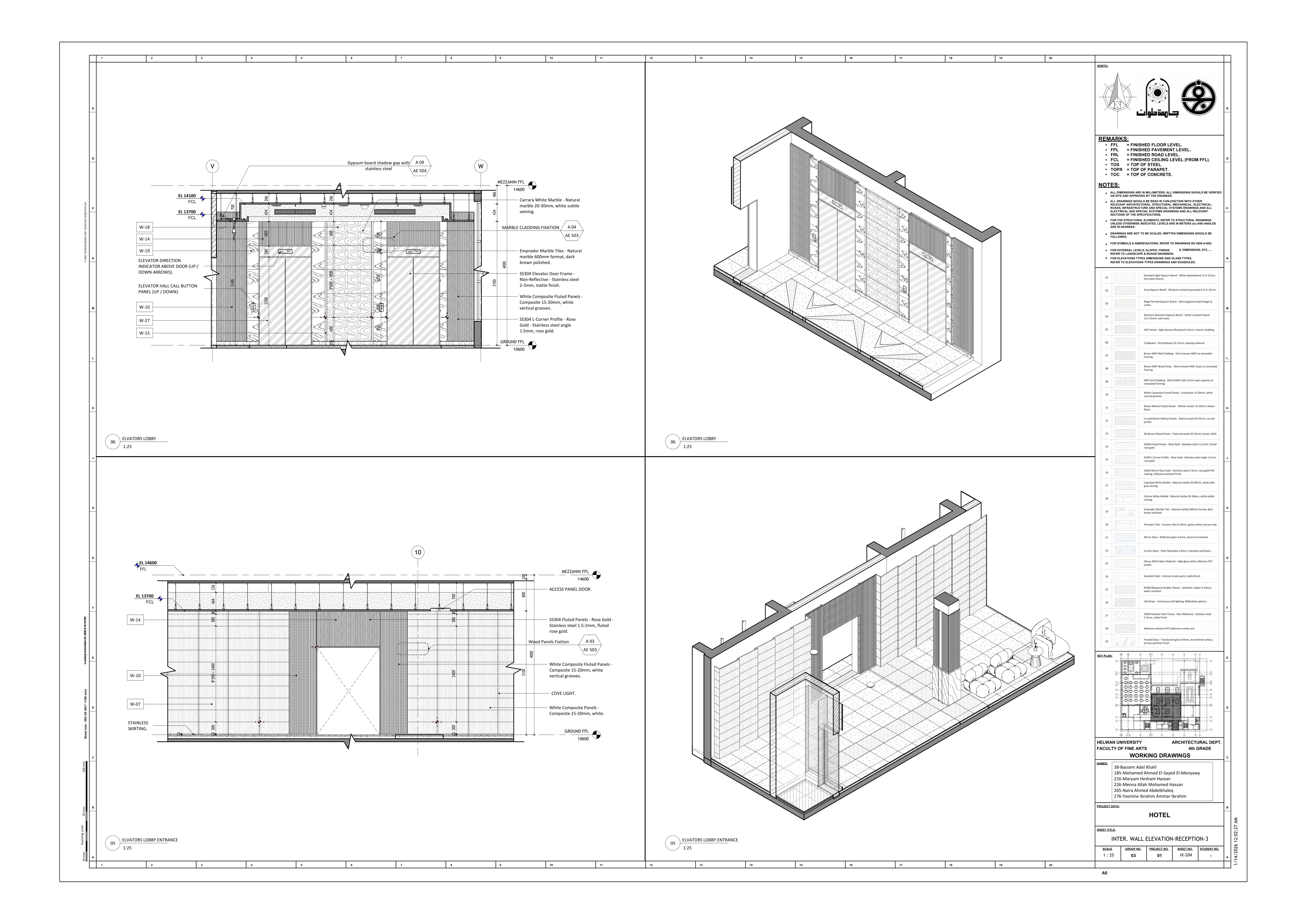 Blue Hotel | 3-Star Hotel Working Drawings-73
