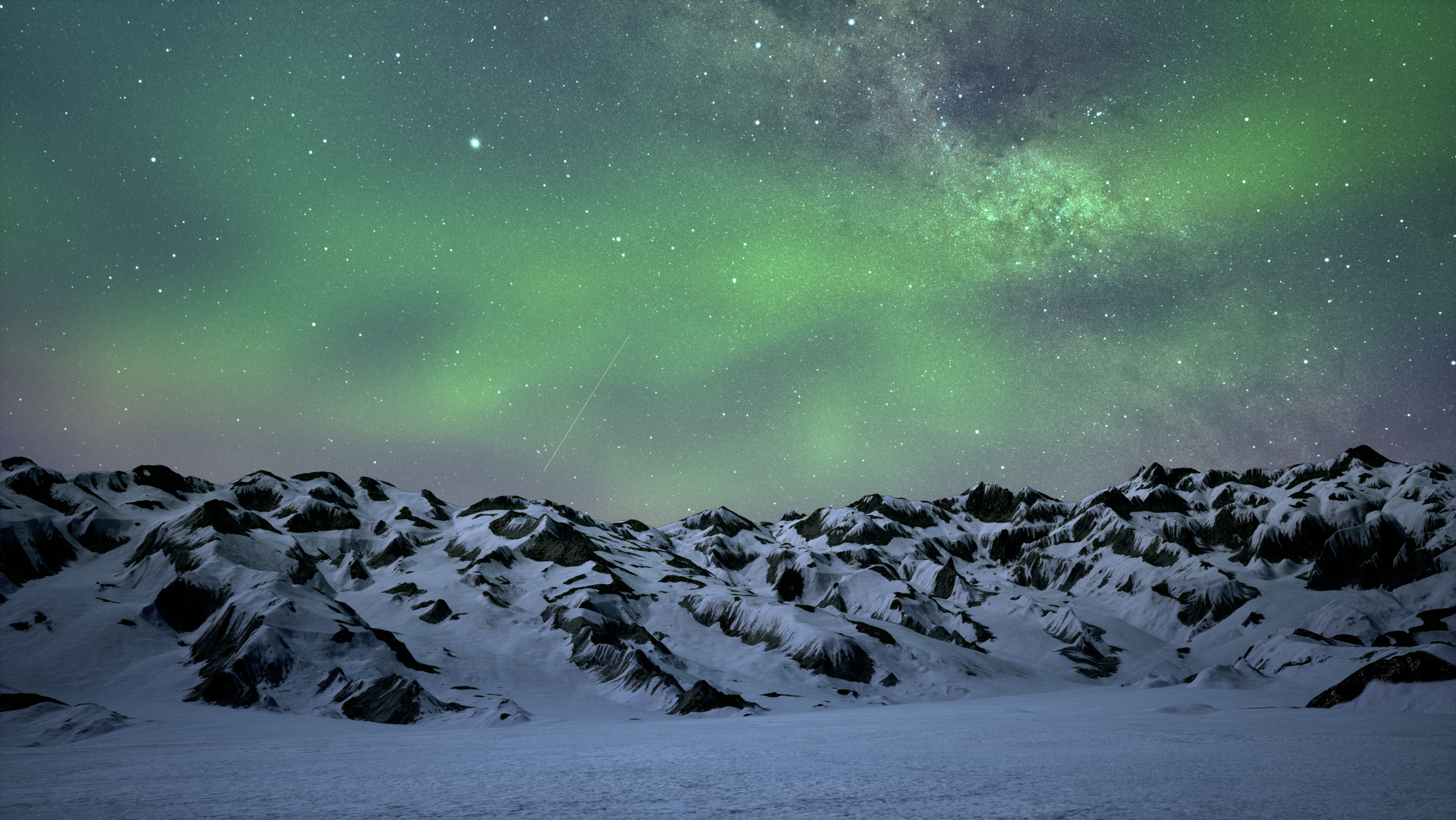 Snow Mountain Created in Gaea & Unreal Engine 5-1