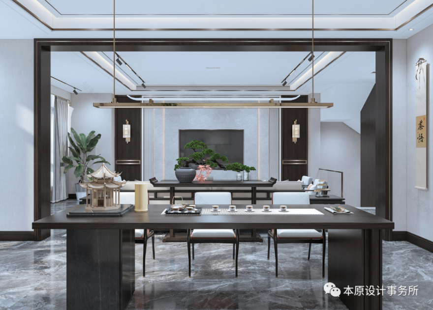 400㎡新中式别墅丨本原设计事务所-17