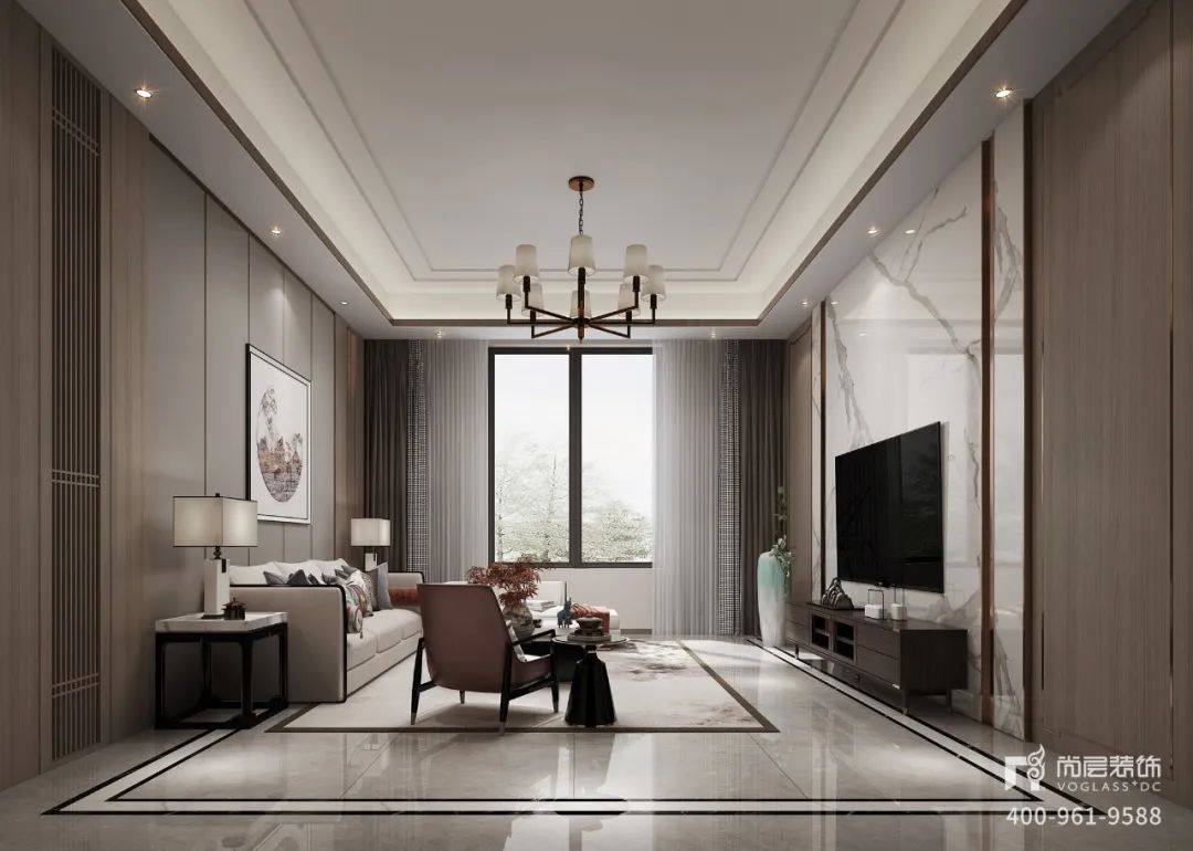 尚层装饰 2600 平气韵大宅 | 新中式风格的美学盛宴-49