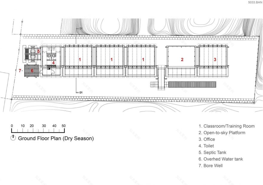 竹构校园综合体,适应水患的智慧设计-15