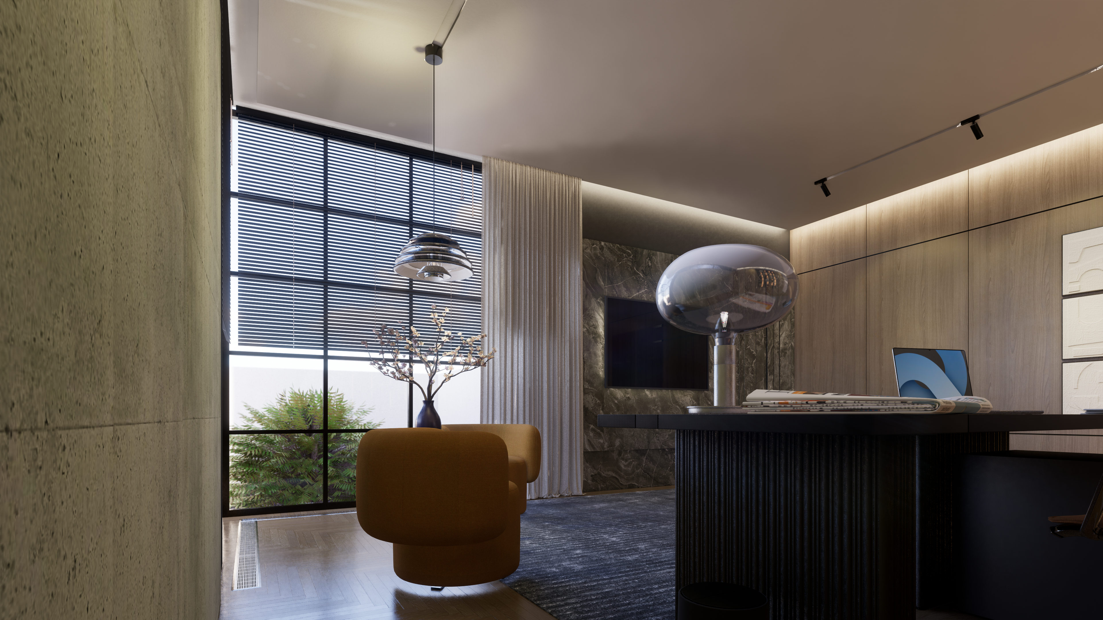 Eclectic Office space with garden-7