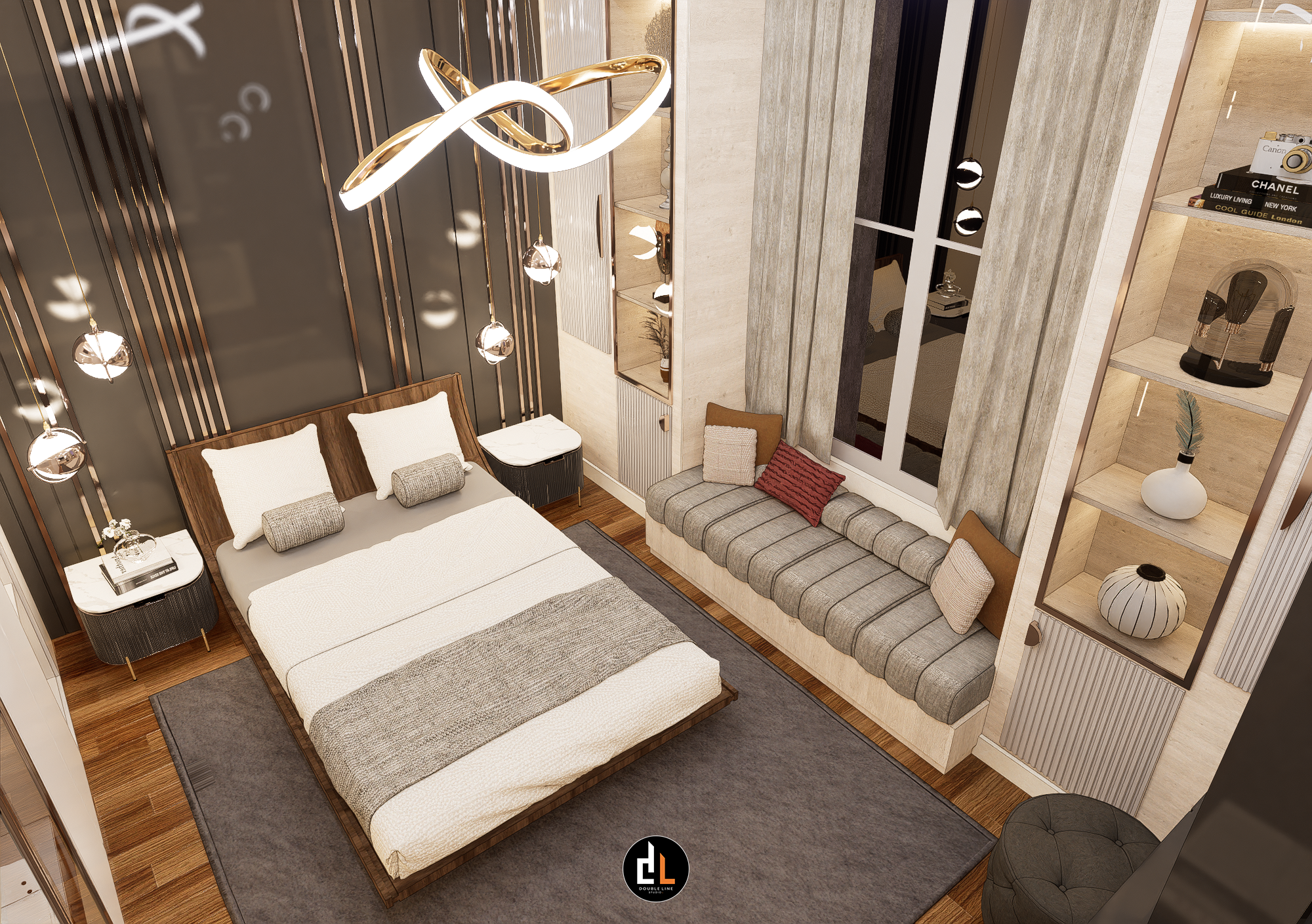 女孩卧室  O 西部公寓丨DL 工作室-6