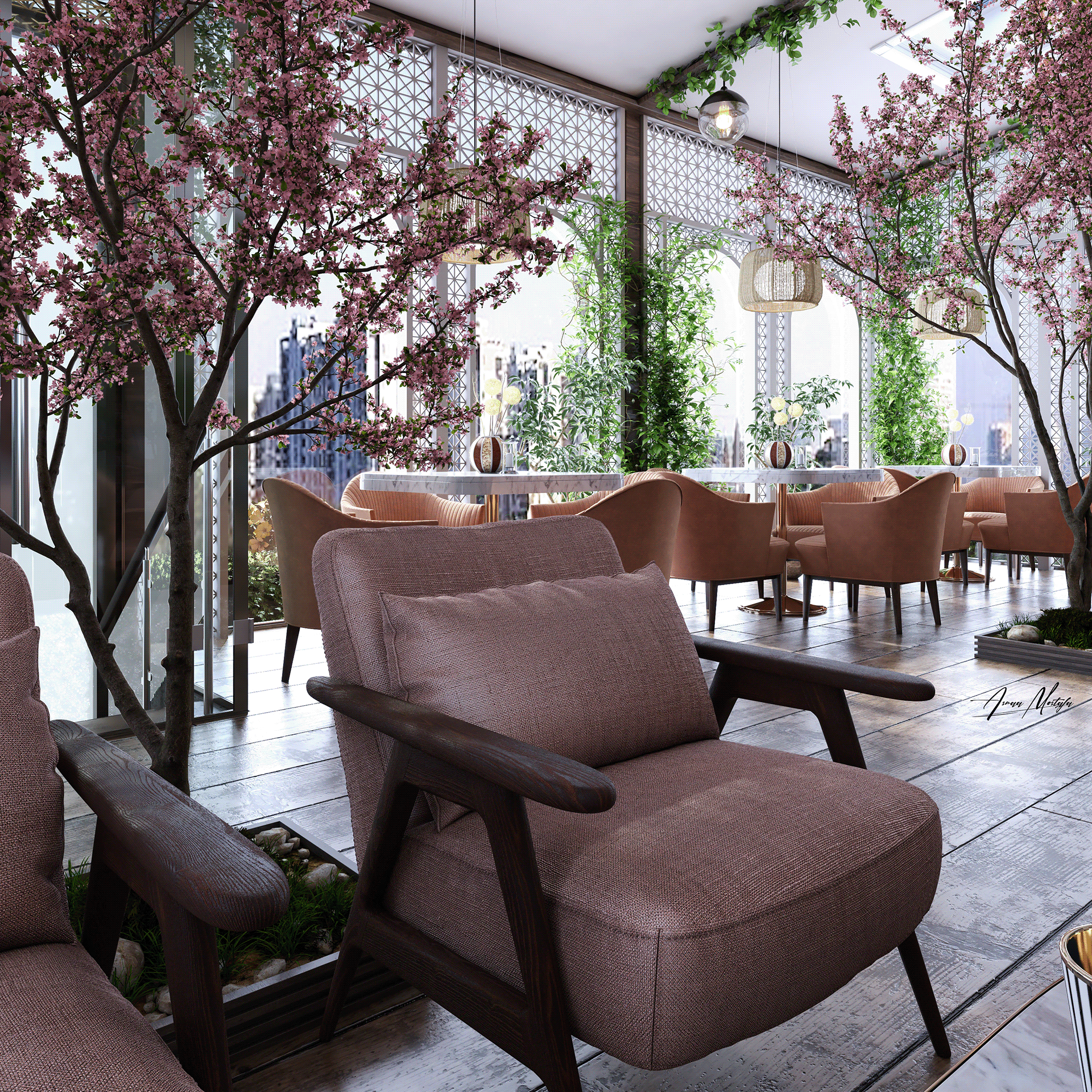 Barraha 酒店露台设计丨卡塔尔多哈丨室内设计师 Asmaa Mostafa-11