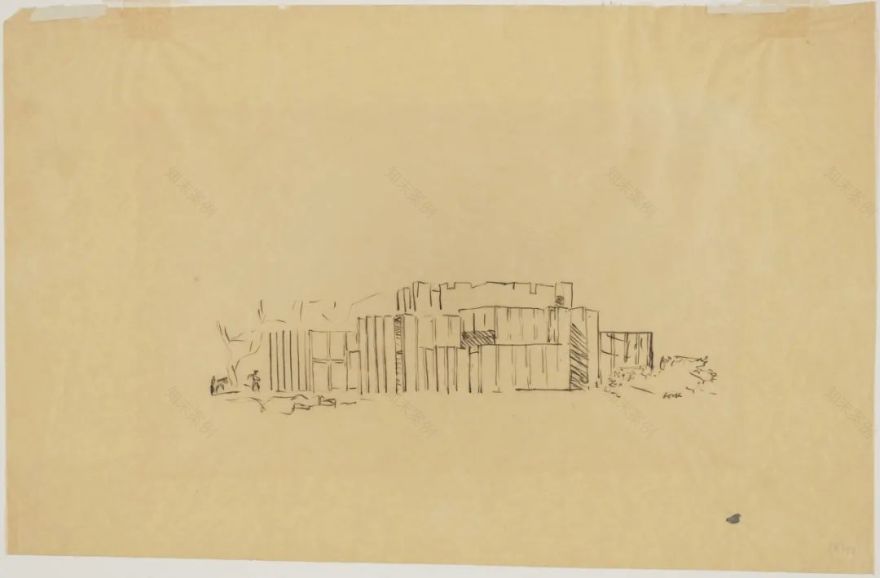 路易斯·康的建筑绘画-130