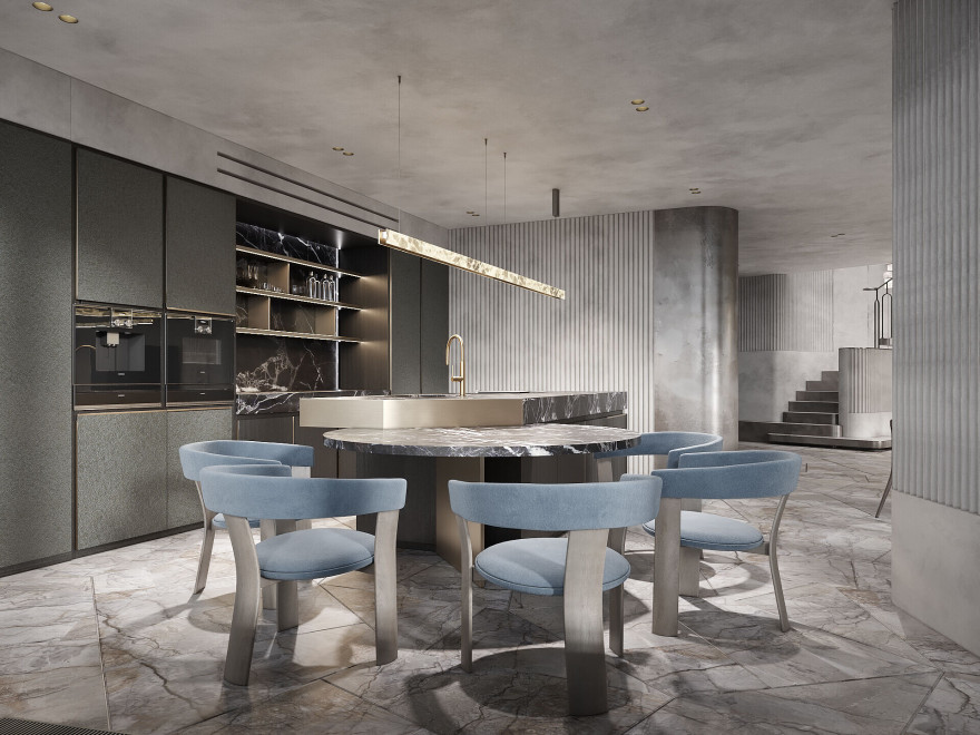 乌克兰极简黑公寓丨乌克兰基辅丨IQOSA-6