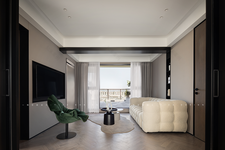 风随影动,黑白写意水墨画之居-24