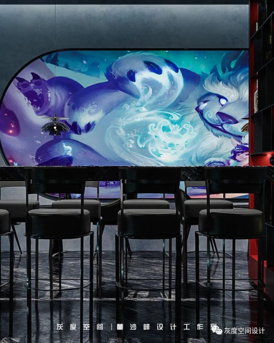 赛博朋克电竞酒店丨灰度空间设计-21