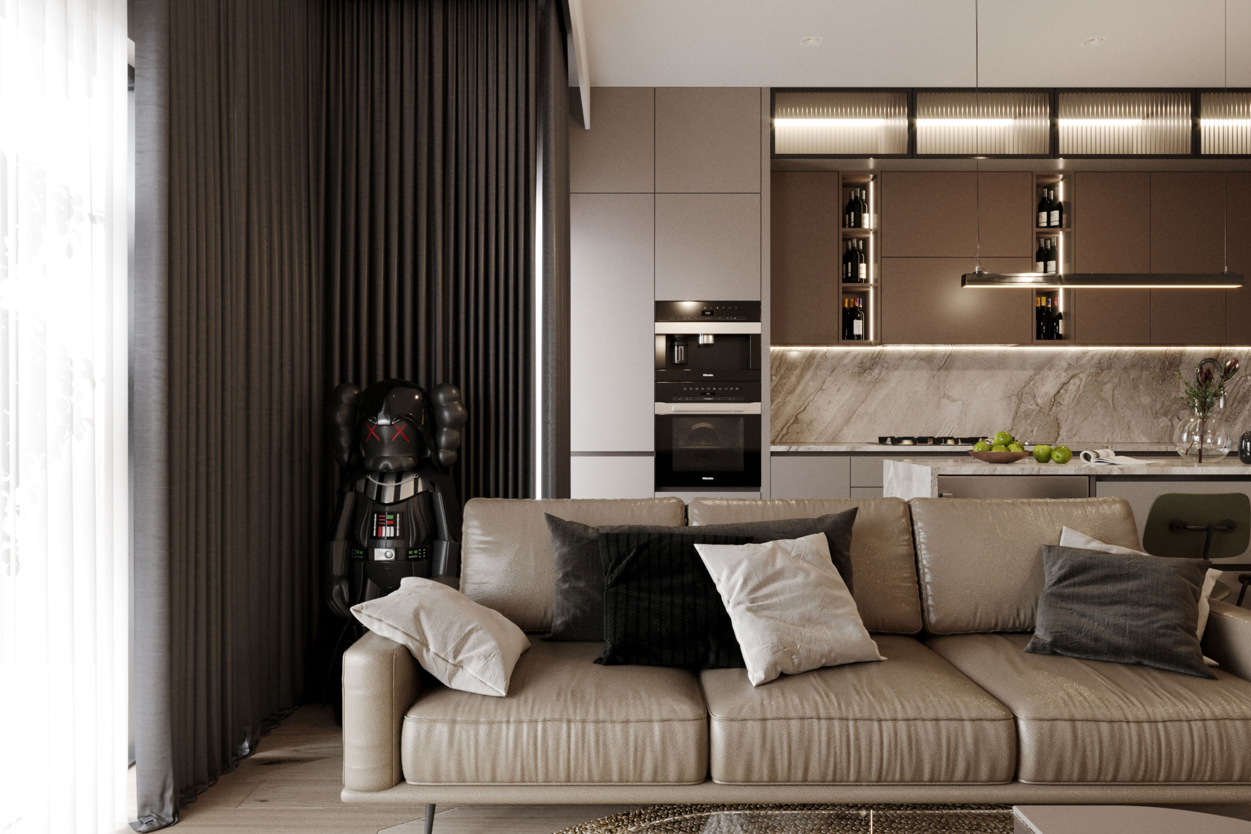 Kitchen open to living room-4