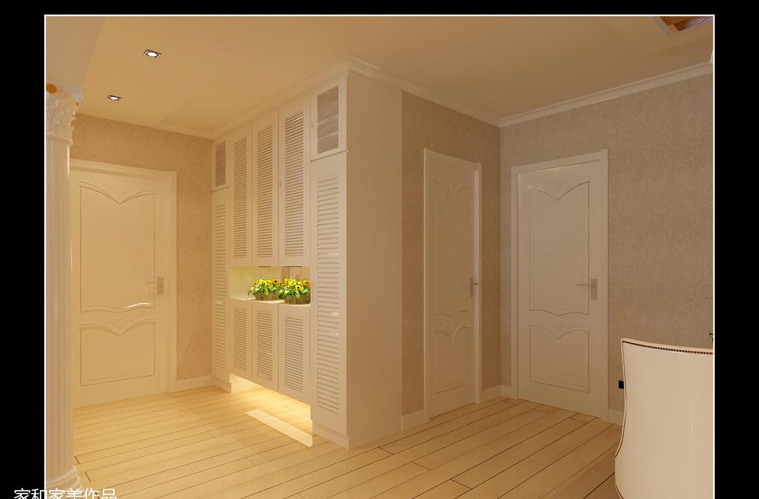 简欧风三居室设计，罗马柱造型垭口亮眼-8