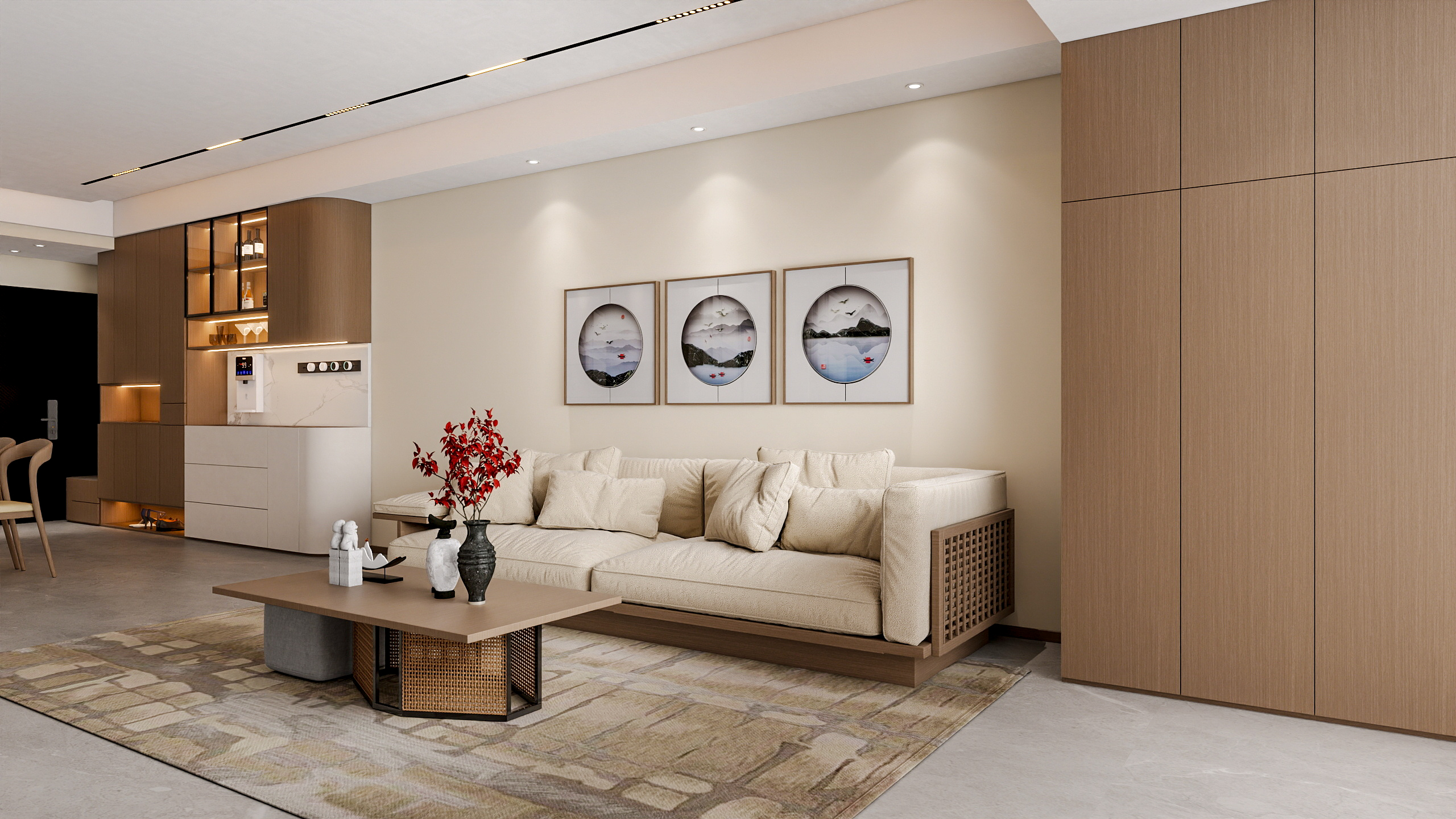 四川岳池香水湾（116平方简约中式三居室）-9