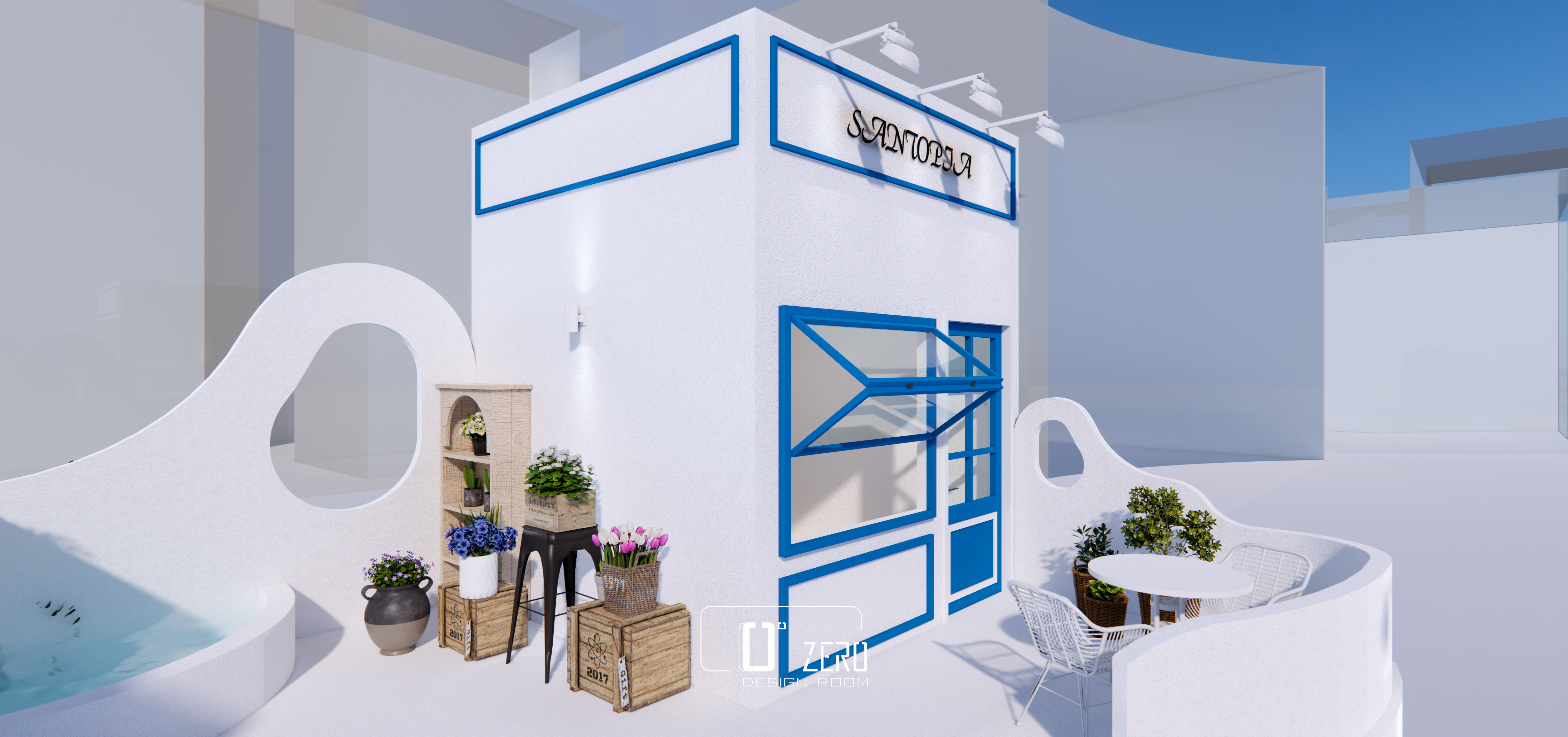 圣托里尼乌托邦理念的假日城市丨中国深圳丨Zero Desing Room-17