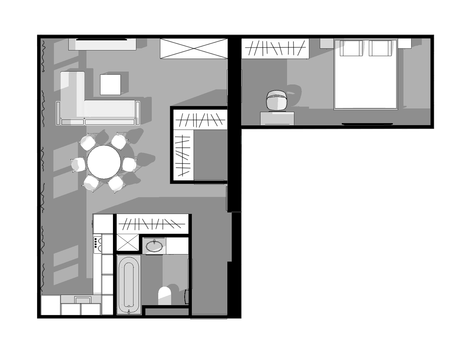 Bright apartment - 3D visualization | Interior design-8