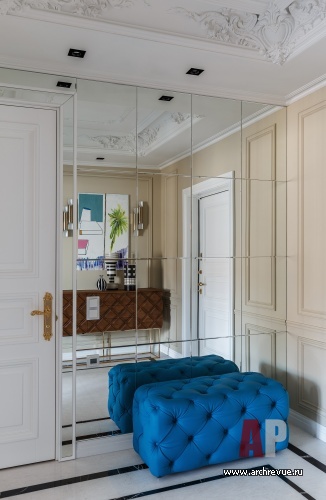 3室法式经典风彩色点缀公寓室内设计丨俄罗斯莫斯科丨Сальберг  Вачнадзе Оксана-11